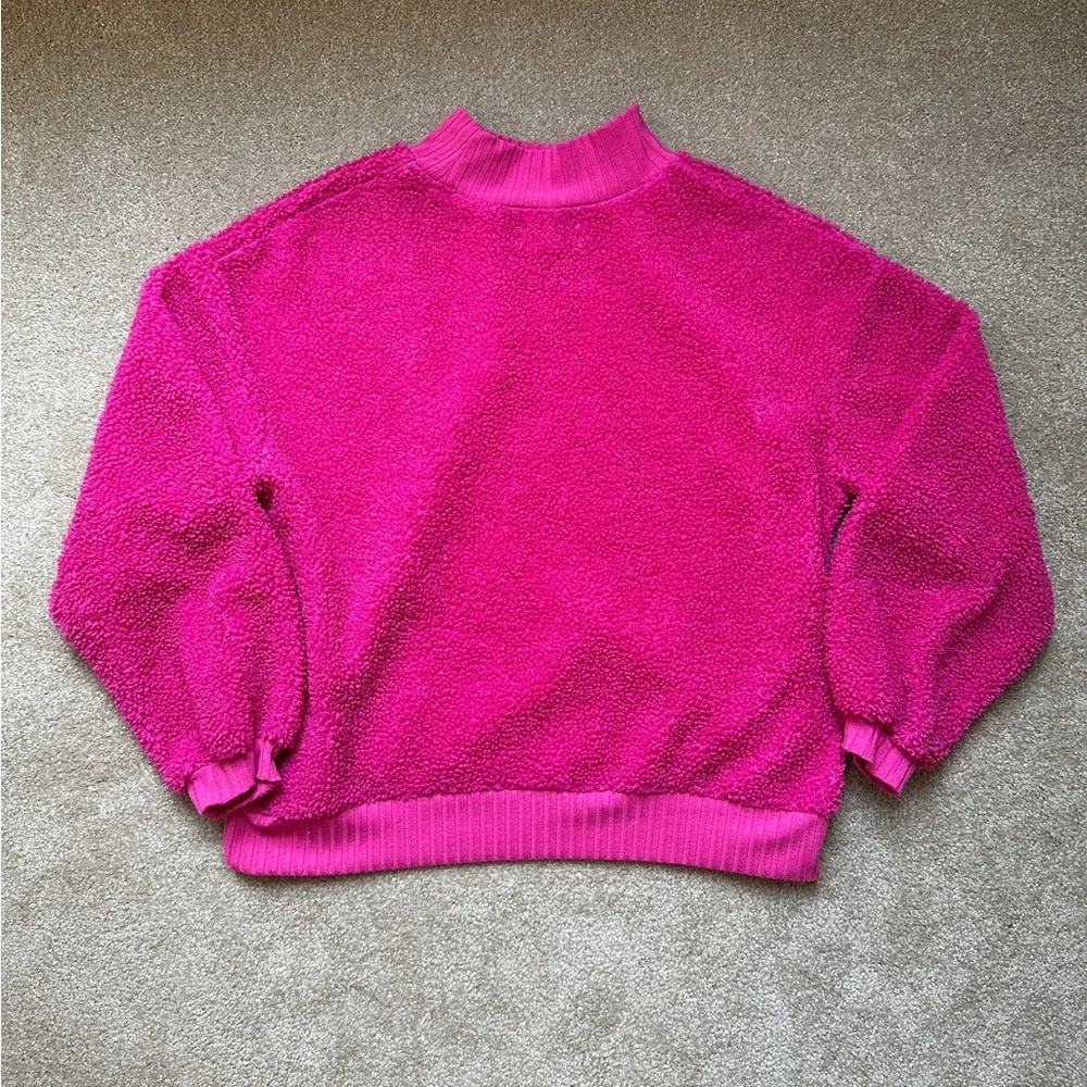 Anthro Mock Neck Sherpa Sweater